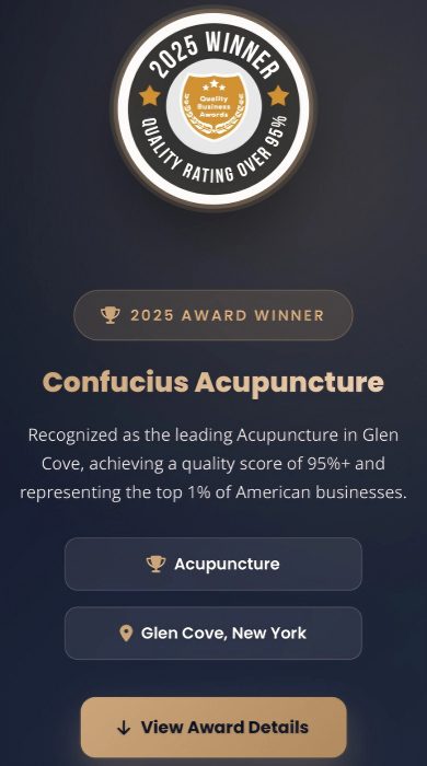 Confucius Acupuncture 2025 winner